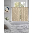 thumbnail image 3 of Beige Floral Living Room Curtains 2 Panel, Vintage Spring Botanical Flowers Cafe Window Treatment, Farmhouse Bedroom Bathroom Kitchen Curtains Drapes 104"x45", 3 of 6