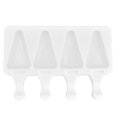 thumbnail image 1 of Molde de silicona para barra de hielo de rejilla múltiple, molde para hacer helados resistente al calor, herramienta de bricolaje para cocina (4 rejillas triangulares), 1 of 14
