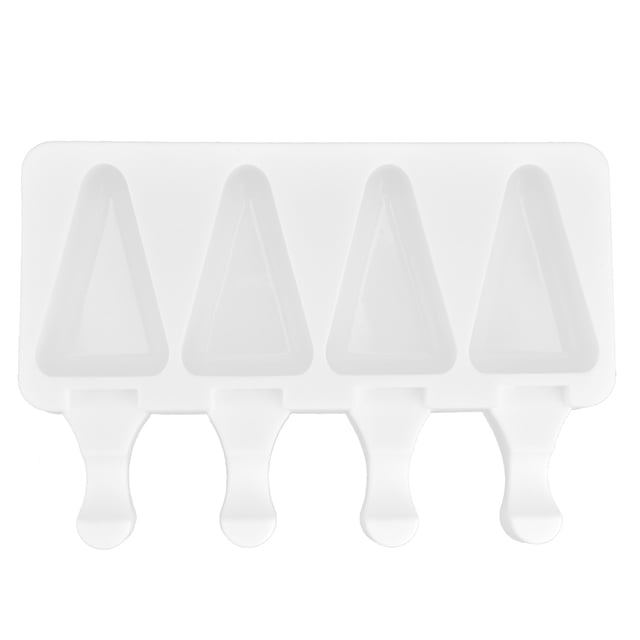 Molde de silicona para barra de hielo de rejilla múltiple, molde para hacer helados resistente al calor, herramienta de bricolaje para cocina (4 rejillas triangulares)