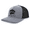 Heather Grey/Black, variant on Mens Splashing Bass Fish Embroidered Mesh Back Trucker Hat-Charcoal/Black