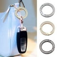 thumbnail image 2 of Key Ring Key Ring Double-sided Rhinestone Compressible Spring Exquisite Portable Multipurpose Decorate Zinc Alloy Spring Keyring Key Chain Buckle Car Accessory, 2 of 6