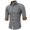 Gray, variant on IROINNID Long Sleeve Shirts for Men Leisure And Business Single-breasted Shirt Top,White