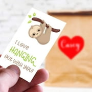 Sloth Valentine Cards (24 qty)