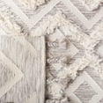 thumbnail image 6 of SAFAVIEH Kenya Katharine Geometric Chevron Wool Area Rug, Ivory/Grey, 5' x 8', 6 of 9