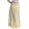 thumbnail image 2 of ZHOGXU Women'S Skirt Summer High Waist Solid Color Comfortable Fashion Elegant Long Skirt For Everyday Wear,Yellow,L, 2 of 5