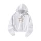 thumbnail image 3 of Sudadera con capucha informal para mujer, sudadera con capucha deportiva, estampado de estrellas, manga larga blanca, con cordón, sudadera con capucha S, 3 of 8