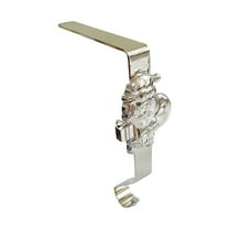 SLYNSHome Christmas Mantle Stocking Holders,Non-Slip Fireplace Hangers Metal Hooks for Christmas Party Decoration - Silver