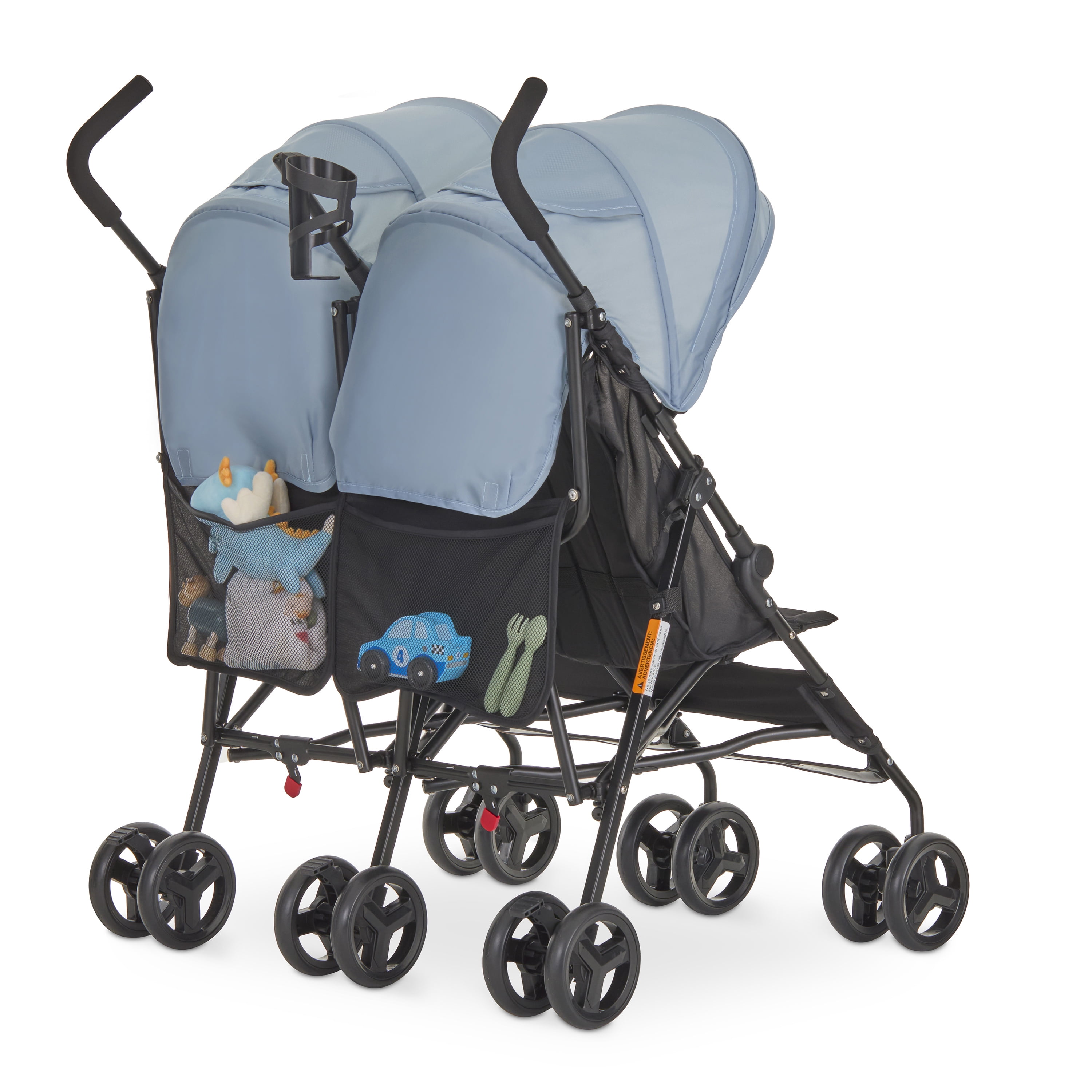 Dream On Me Twin Venture Umbrella Stroller, Light Blue