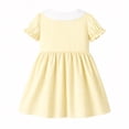 thumbnail image 3 of HILEELANG 2-7T Toddler/Little Girls Light Yellow White Stripe 100% Cotton Dress Size 2T, 3 of 8