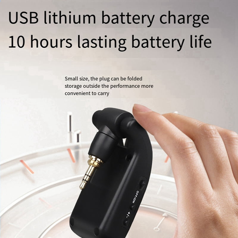 10X Guitar Wireless System Audio Transmitter Receiver USB Rechargeable Wireless System for Electric Guitar Bass