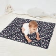 thumbnail image 2 of Dark Blue Cartoon Unicorn Pattern Blanket,Comfortable Soft Flannel Throw Blanket,All Season,Warm Lightweight Blankets for Sofa Bed Couch Living Room Chair,30"x40", 2 of 4