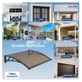thumbnail image 6 of Awning for Door Entrance,32x40 in Window Awnings for Doors Canopy Polycarbonate Cover Patio Door Awning UV Rain Snow Sunlight Protection Hollow Shee, 6 of 8
