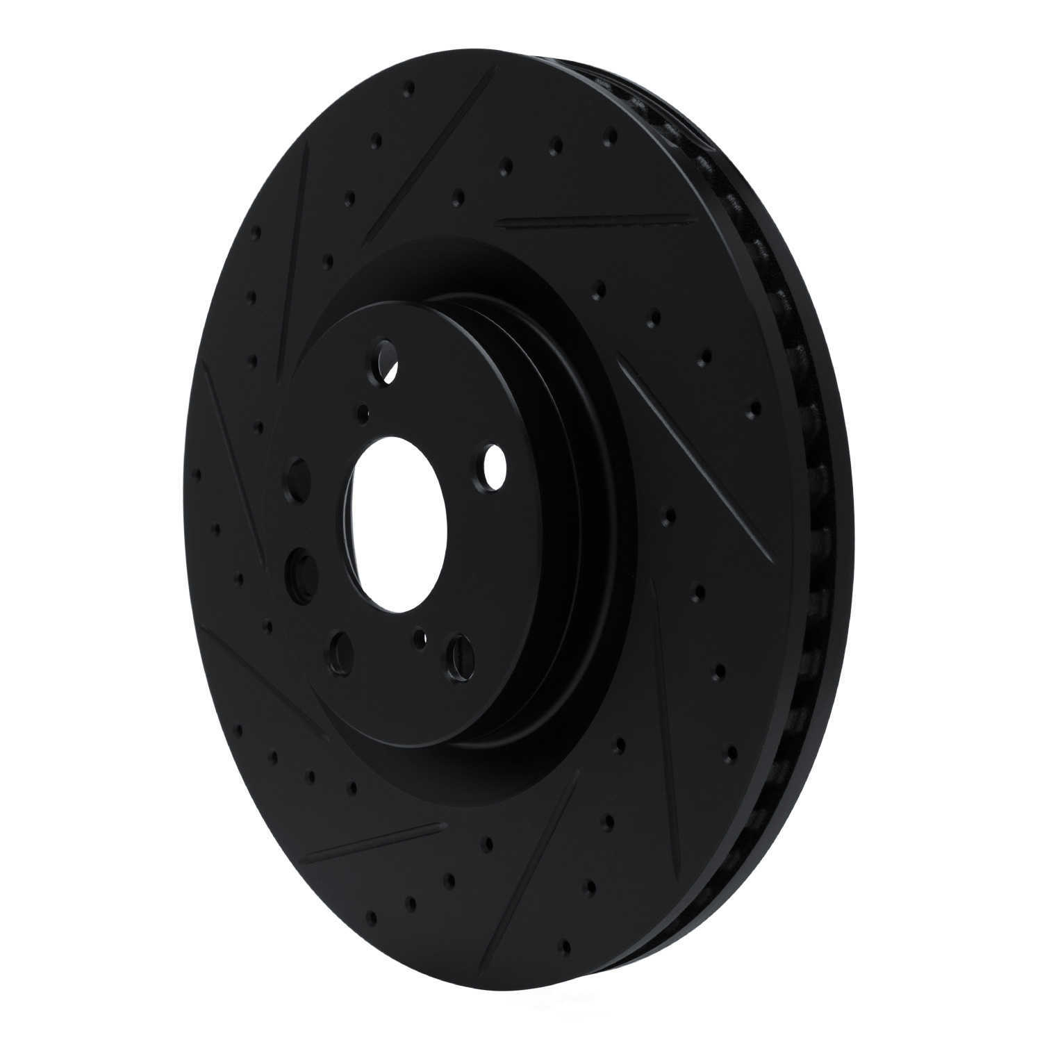 Dynamic Friction Company 633-75054D DFC Brake Rotor - Drilled And Slotted - Black