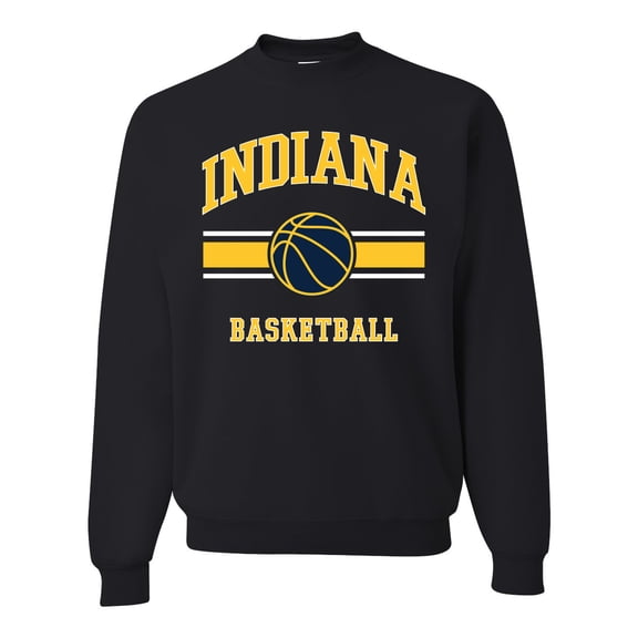 Wild Bobby City of Indiana IND Basketball Fantasy Fan Sports Unisex Crewneck Sweatshirt, Black, Small