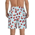 thumbnail image 3 of Kdxio Flowers and Lady Bugs Pattern Mens Casual Shorts - Drawstring Summer Beach Sports Shorts for Men, 3 of 9