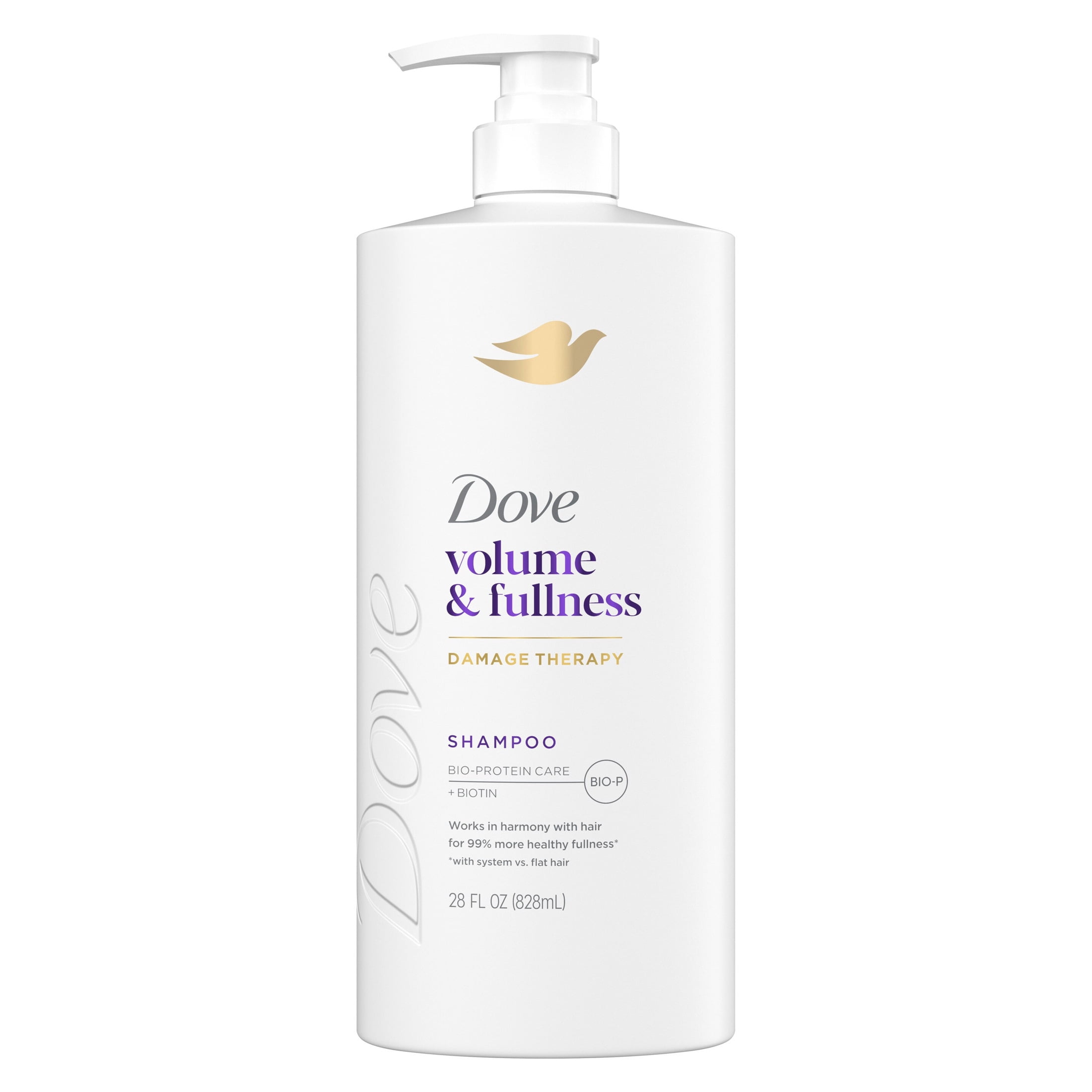 (4 pack) Dove Shampoo for Fine, Thin Hair Volume & Fullness with Bio-Protein Care Technology and Biotin, 28 Fl Oz