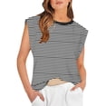 thumbnail image 2 of Wlylongift Fashion Women's Casual Round- Neck Sleeveless T-shirt Top Blouse, 2 of 3