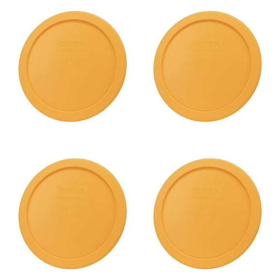 Pyrex 7401-PC 3 Cup Lemon Drop Yellow Lid (4-Packs)