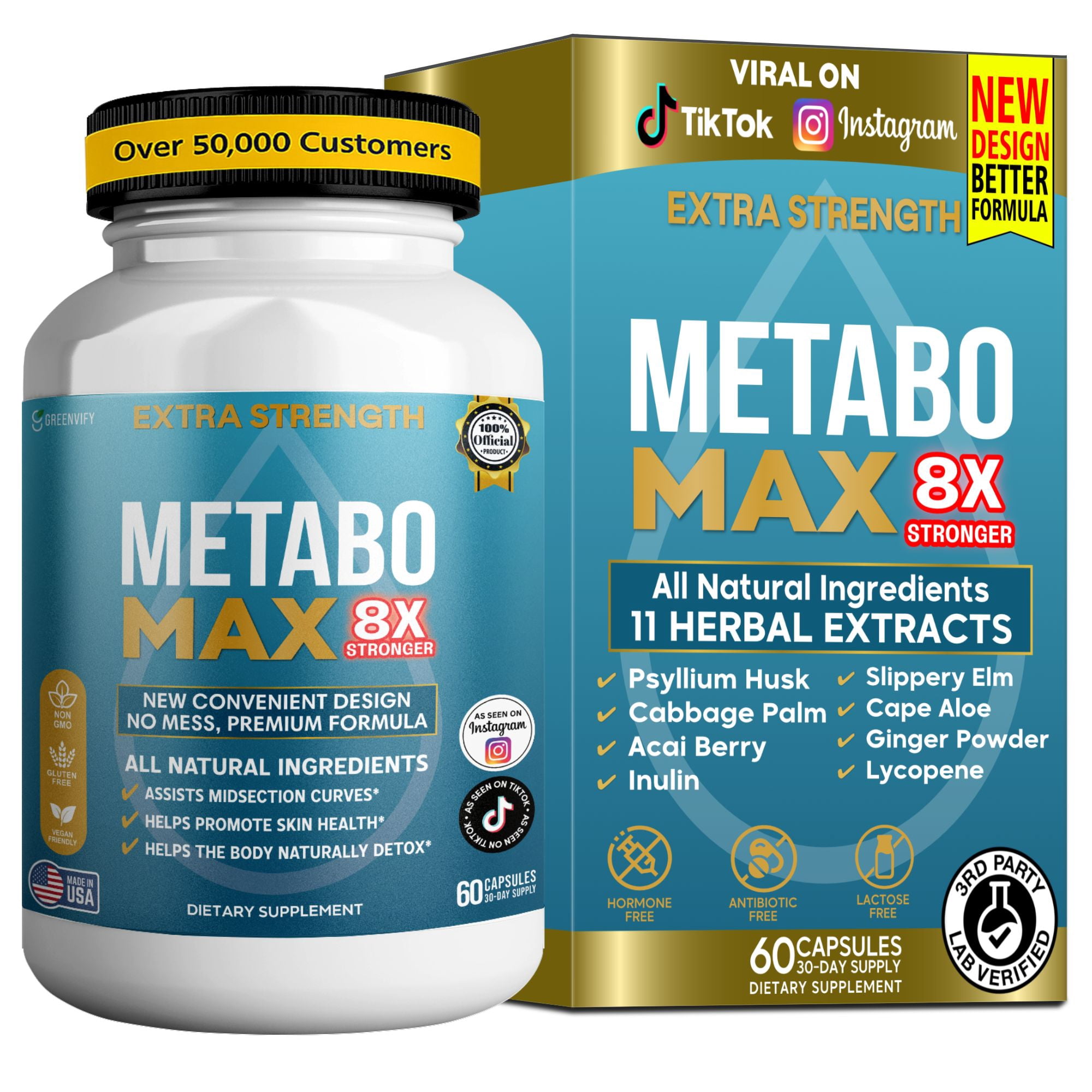 GreenVify Metabo Max Dietary Supplement – Convenient Daily Nutritional Supplement for Adults – Easy-to-Use Capsules