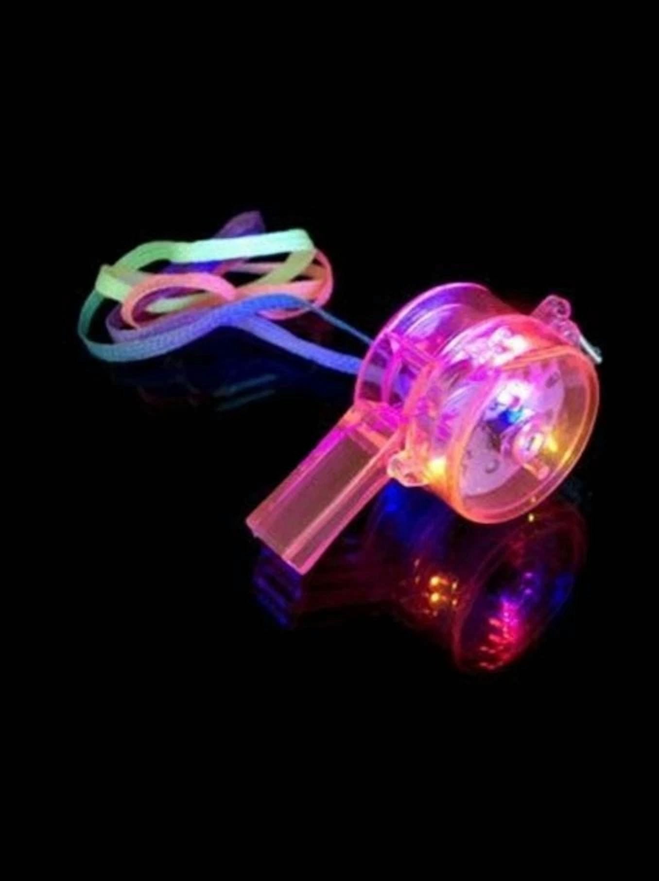 BUTTERFLY- 8 Pcs Light Up Whistles Led Flashing Blinking Favors Rave Lanyard Whistle