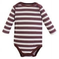 thumbnail image 4 of Hudson Baby Infant Boy Cotton Long-Sleeve Bodysuits, Football, 18-24 Months, 4 of 5