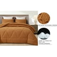 thumbnail image 5 of Chezmoi Collection Rory Spice Orange Comforter Set King Size 3-Piece Fluffy Soft Lightweight Bedding Triangle Quilted Stone-Washed Microfiber Comforter Set for All Season, 5 of 9