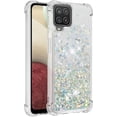 thumbnail image 3 of Compatible with Samsung Galaxy A12 Case Glitter Liquid Cute Clear Phone Case Floating Quicksand Shockproof Protective Bumper Silicone Soft TPU Case for Samsung Galaxy A12 5G Love Sliver YB, 3 of 12