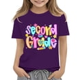 thumbnail image 2 of YunPes Boys & Girls Second Grade Graphic Print T-shirt Fashion Versatile Short Sleeve Tees Kids Back To School Casual Daily Tops, 2 of 4