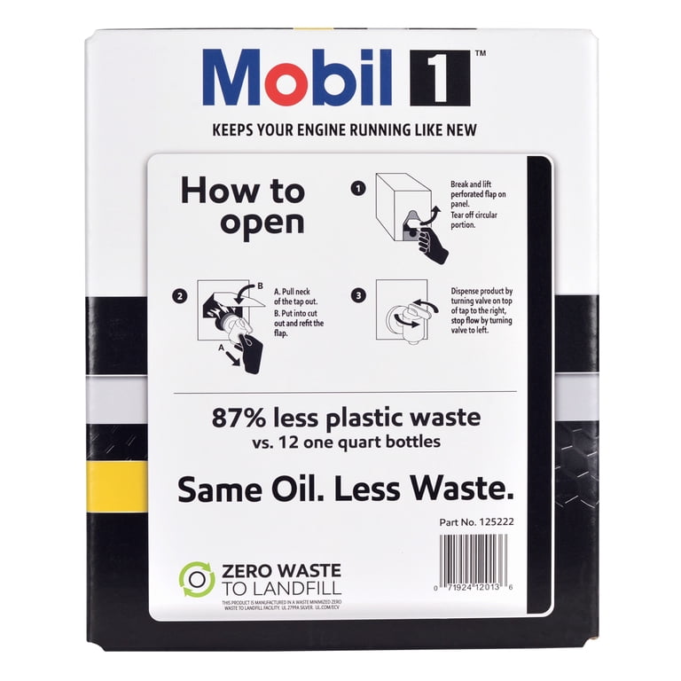 Mobil 1 Advanced Full Synthetic Car Motor Oil 5W-30, 12 Quart Pack