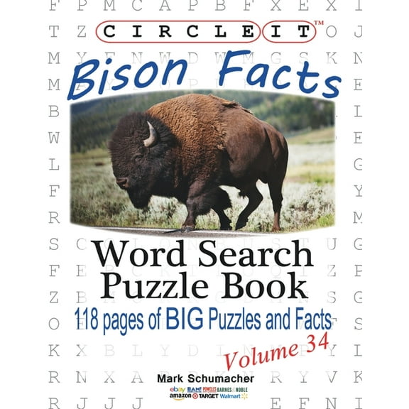 Circle It, Bison Facts, Word Search, Puzzle Book, (Paperback)