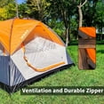 thumbnail image 5 of Family Camping Tent for 2-3 Person; Easy 3-Minute Setup Portable Lightweight Waterproof Beach Cabana; Anti-UV Outdoor Tent for Hiking Camping (Orange), 5 of 6