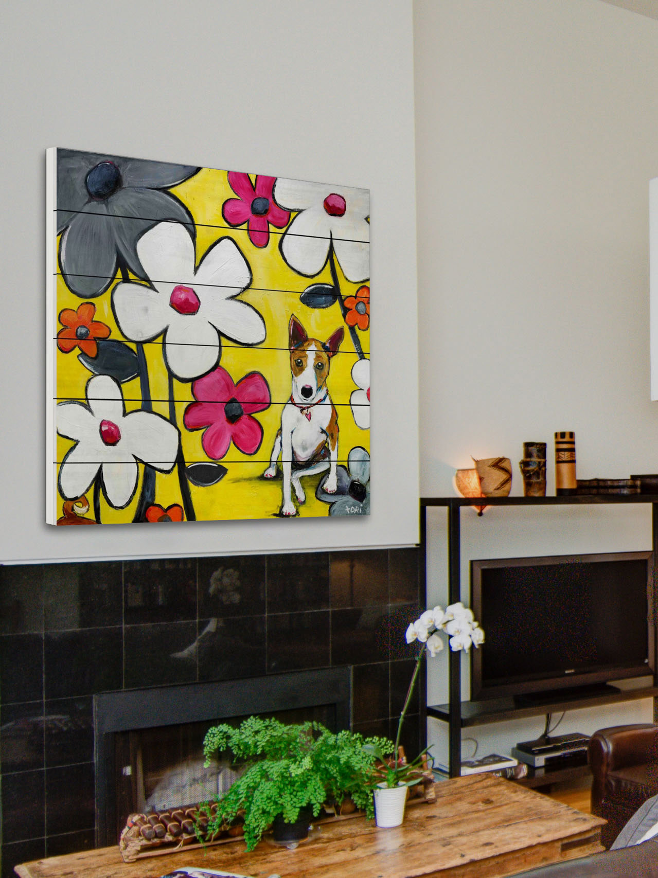 Marmont Hill "Wild Thing" by Tori Campisi Painting Print on White Pine Wood