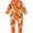 1PCS Orange, variant on Halloween Cotton Baby Convertible Footie Pajamas, Sleep and Play Footless Zipper Sleeper for Unisex Baby Boys Girls 3-6M