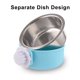 thumbnail image 2 of Cuenco desmontable de acero inoxidable para perros, jaula colgante para cuencos para mascotas, cuenco de agua pequeño, suministros para mascotas, azul, 2 of 5