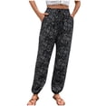 thumbnail image 1 of Birdeem Pants for Women Woman Fallow Elastic Waist Printing Length Pants, 1 of 1
