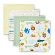 Parent's Choice Cotton Flannel Receiving Blankets for Baby Boys and Girls, Jungle, 4-Pack