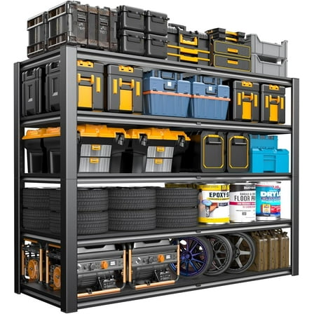 60" Wide Heavy Duty Garage Shelving, 5 Tier Commercial Shelving Unit - 60" W x 24" D x 84.3" H Adjustable Metal Storage Rack, 2500LBS - Storage Shelves for Garage, Basement, Shop