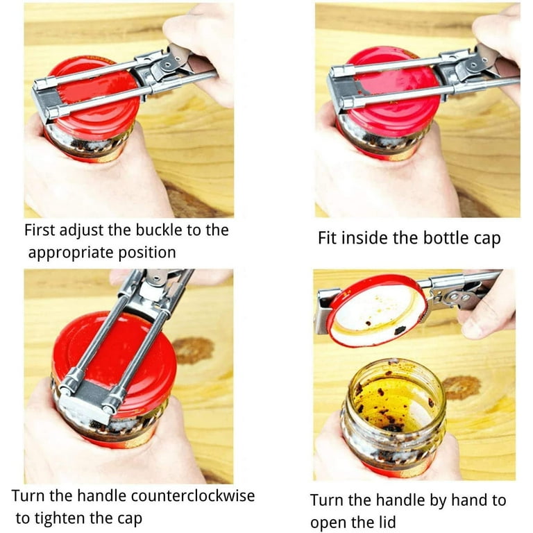  Master Jar & Bottle Opener, Adjustable Multifunctional  Stainless Steel Can Opener Jar Lid Gripper, Manual, Kitchen Accessories :  Home & Kitchen