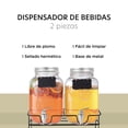 thumbnail image 3 of Juego De Dispensadores Bebidas 4 Litros Colorhome Base Metal, 3 of 7