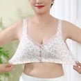 thumbnail image 2 of Pimfylm Bras for Women, Plus Size Bra, Comfortable Convenient Front Close Button Cotton Bras Buckle(Pink,80B), 2 of 5
