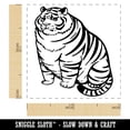 thumbnail image 2 of Chubby Fat Tiger Self-Inking Rubber Stamp Ink Stamper - Black Ink - Small 1 Inch, 2 of 7