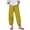 Yellow, variant on Qiopertar Linen Pants for Women High Waist Casual Cropped Pants with Pockets Summer Comfy Stretchy Elastic Waistband Solid Color Trousers, Yellow XL