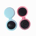 thumbnail image 3 of Brosse à Cheveux Pliable avec Miroir, Peigne de Massage Rond Mini Compact pour Sac à Main/poche, Format de Voyage pour Filles et Femmes, 3 of 6