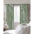 thumbnail image 4 of Sage Green Botanical Blackout Curtains for Bedroom Living Room Darkening Curtains 96 Inches Long Farmhouse Country Leaves Plant Window Curtain 2 Panels Set Window Treatment Grommet Drapes 52"x96", 4 of 9