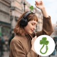 thumbnail image 4 of Personalized Knitted Crochet Leaf Crochet Headphone Accessory Corner Bookmarks Fashionable Cable Organizer Handmade Gift, 4 of 4
