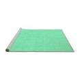 thumbnail image 2 of Ahgly Company Machine Washable Indoor Square Abstract Turquoise Blue Modern Area Rugs, 7' Square, 2 of 4