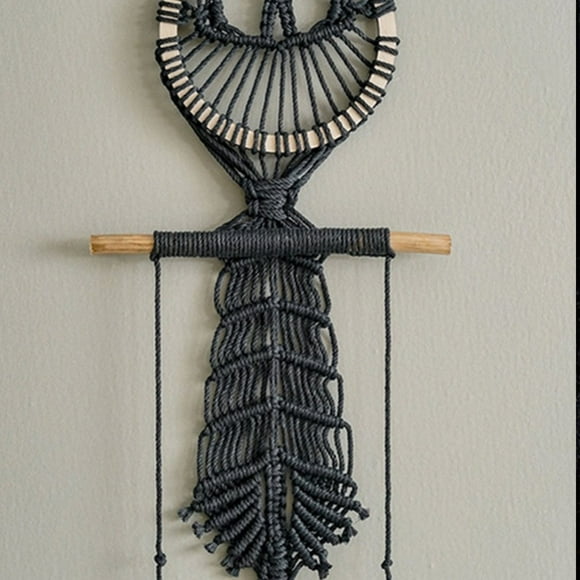 Estante de pared de algodón tejido | Organizador de artículos pequeños para el hogar | Decoración fácil de colgar para puertas y paredes en la sala de estar y el dormitorio