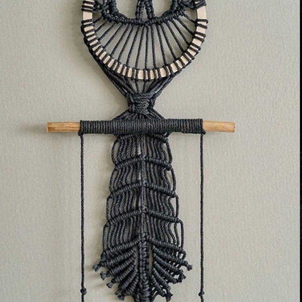 Estante de pared de algodón tejido | Organizador de artículos pequeños para el hogar | Decoración fácil de colgar para puertas y paredes en la sala de estar y el dormitorio