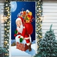 thumbnail image 3 of Christmas Door Hanging Tapestry for Holiday Party Background Decor, Santa Claus Wall Decor for Indoor Outdoor Xmas Festival Home Celebration 78.74 x 35.43 Inch, 3 of 5