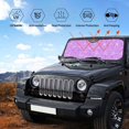 thumbnail image 6 of Bingfone Lilac Glittering Car Windshield Sun Shade Protector Keep Your Vehicle Cool Sun Shield Visor Cover Foldable For Car Truck Suv-Small, 6 of 9